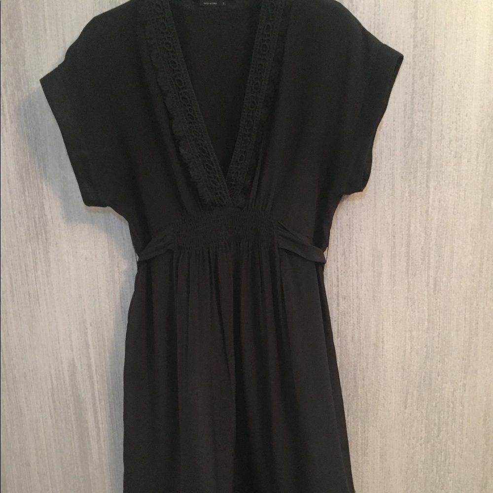 BCBGMAXAZRIA Black Silk Dress
